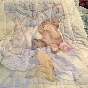 Carter’s Baby blanket with rabbits and bears.